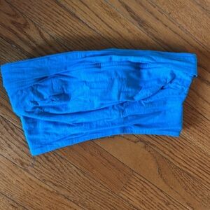 Princess Polly blue cropped tube top